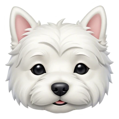 Meme-Worthy Cute Sleeping West Highland White Terrier Portrait Emoji, Head resting peacefully with a contented smile, showcasing a delightfully compact build and a luxuriously soft white coat, eyes shut in a serene nap, Simplified yet hilariously adorable features, highly detailed, glowing with a soft, drowsy light, high shine, relaxed and utterly lovable, stylized with an air of playful laziness, bright and heartwarming, soft glowing outline, capturing the essence of a comically sleepy companion, so meme-worthy it feels like it could instantly become the next viral sensation of adorable slumber! sticker