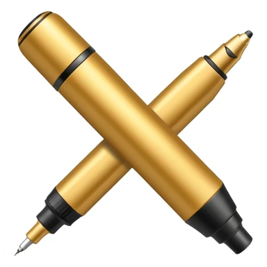 golden permanent marker emoji, with a cap sticker