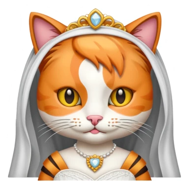 calico cat bride sticker