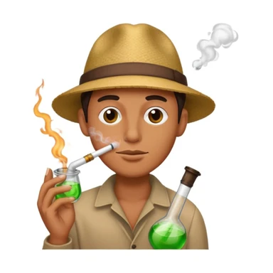 Smoking a bong sticker