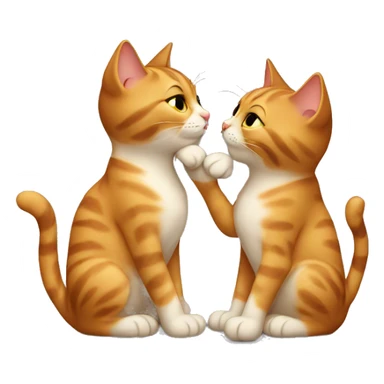Two cats kissing sticker