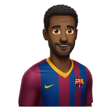 man wearing a barça shirt sticker