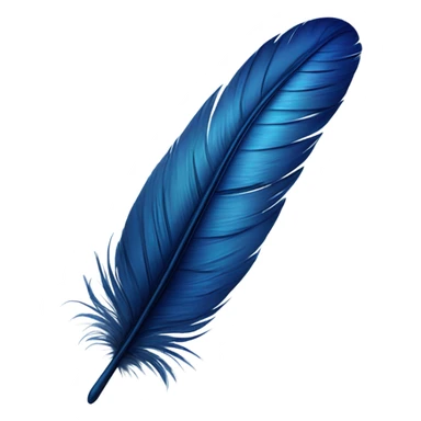 Realistic navi blue feather sticker