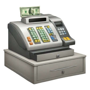 price display of cash register sticker
