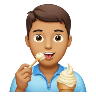 Uomo che lecca il gelato sticker