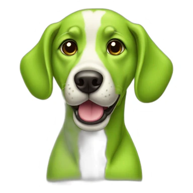 key lime green dog sticker