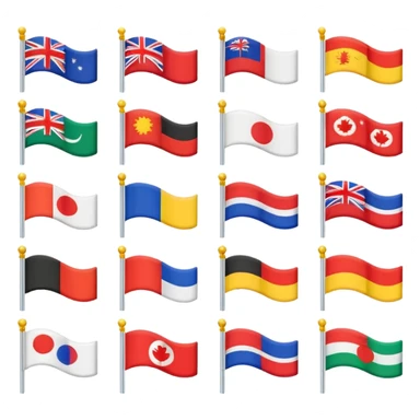 All flags of the world sticker