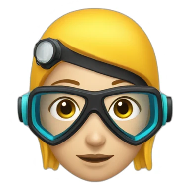 Scuba divers woman sticker