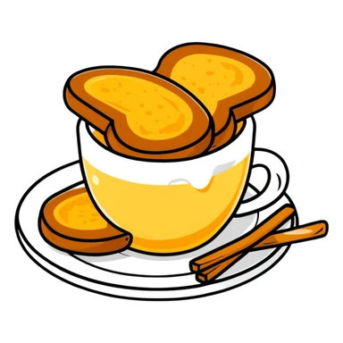 torrijas, Spanish Lenten dessert, bread soaked in milk and honey sticker