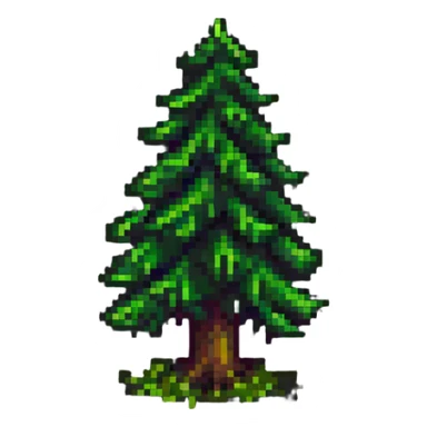 pine tree in a forest sticker