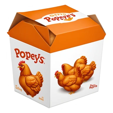Popeyes 8-piece chicken box sticker