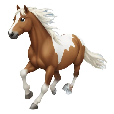 A beautiful Horse Running in the Snow  sticker