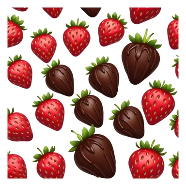 lots of strawberries in melted chocolate sticker