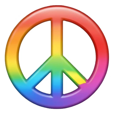 Peace and love colorful colors sign sticker