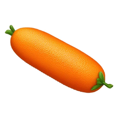 Elongated tangerine sticker