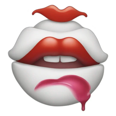 clown lips sticker