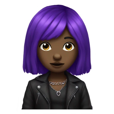 all Purple teddy bear goth sticker