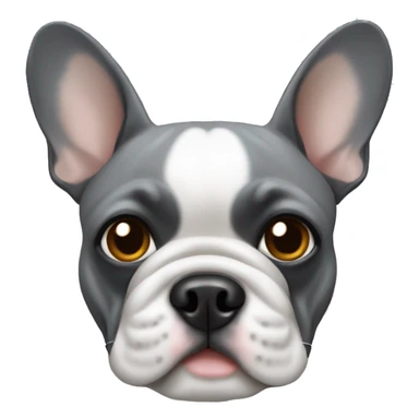 Gray french bulldog sticker