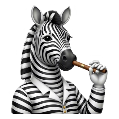 Zebra smoking a cigar sticker