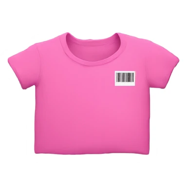a pink tshirt with pink barcode in the front  sticker