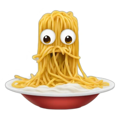 Zahnbürste mit Spaghetti sticker