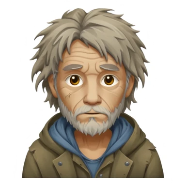 Tweaked homeless man sticker
