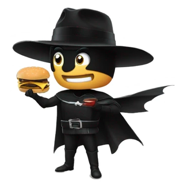 Zorro comiendo McDonald’s  sticker