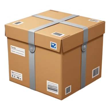 parcel box in postal service  sticker