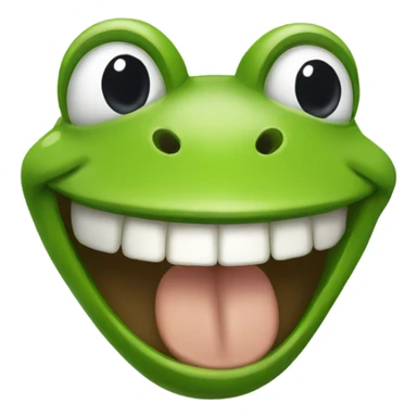 frog laughing out loud sticker