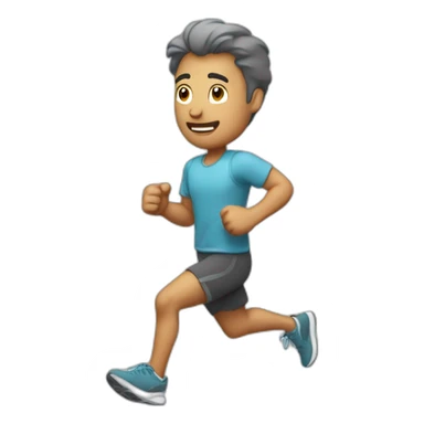Homme jogging gris qui passe le balais sticker
