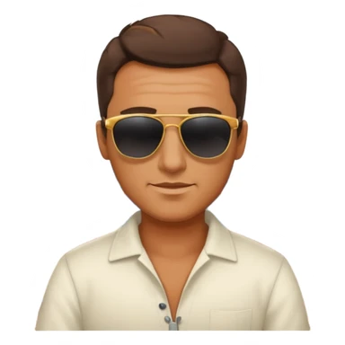 Male yacht man face sticker