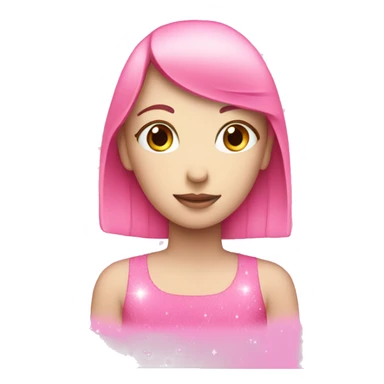 Female sign pink sparkles sticker