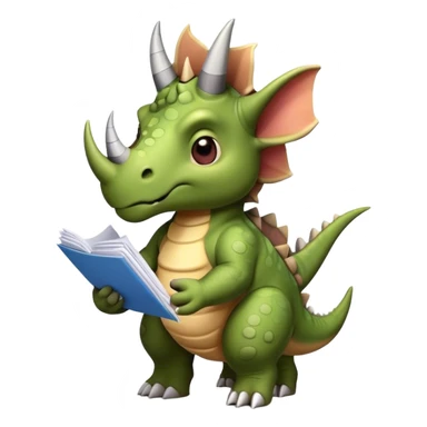 triceratops with a lot of papers sticker