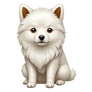  white Chinese native dog sticker