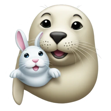 Seal with bunny sticker