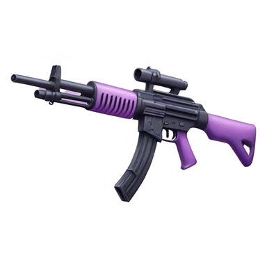 m60 machine gun, light pink and purple pastels, with a bok sticker