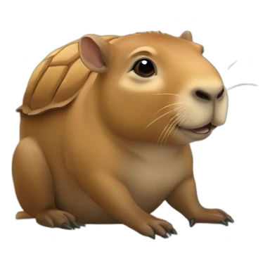 Capibara sur une tortue sticker