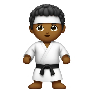 Karate man  bow sticker