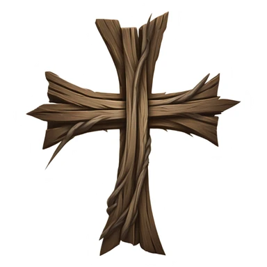 A cross in thorns sticker