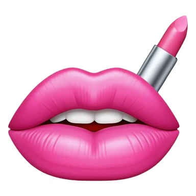 pink version of 💋 sticker