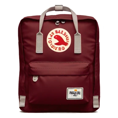 fjallraven kanken maroon bag sticker