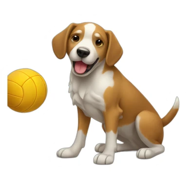 dog-spiking-volleyball sticker