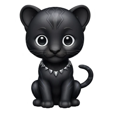 Pantera negra cuerpo pequeña tipo whatsapp sticker