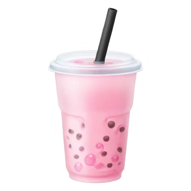 Light pink bubble tea sticker
