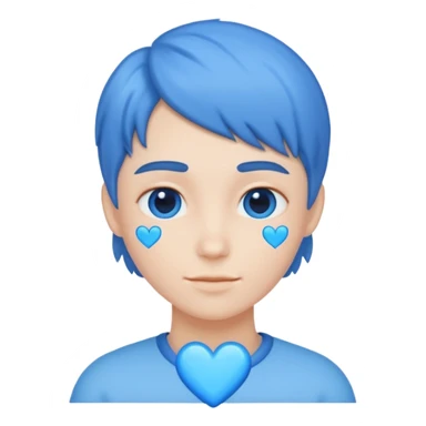 Head 🥰of love with blue hearts sticker