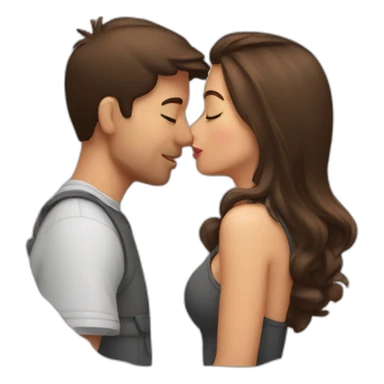 Kissing girlfriend sticker