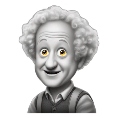 Young Larry fine of the three stooges sticker