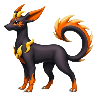 
Canine-Houndoom-Amaura-Salandit-Noibat-Flareon-Fakémon-fusion (full body) sticker