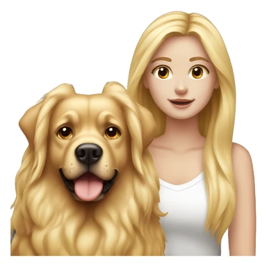 honey blond long hair white girl with red big dog sticker