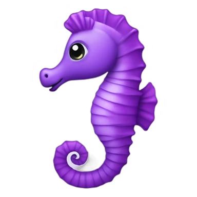 purple cute kawaii seahorse sticker
